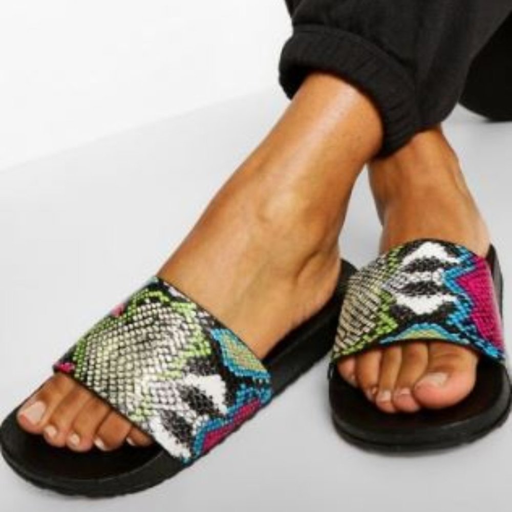 Sergio Todzi Snake Print Pool Slider